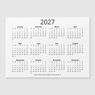 Calendario personalizado en negro y blanco 2027 co