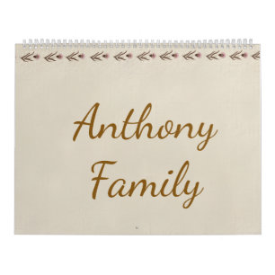 Calendario personalizado "Familia Anthony" -