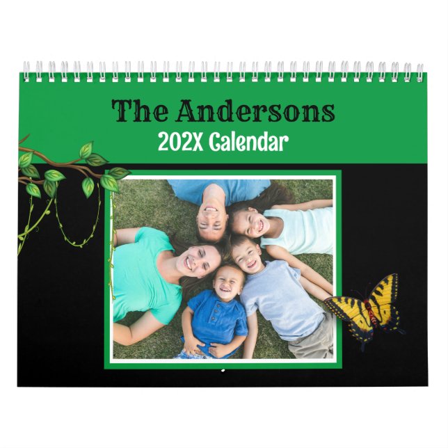 Calendario Personalizado Familia Foto Naturaleza Temática (Tapa)