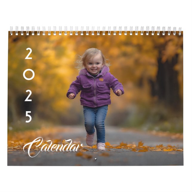 Calendario personalizado Foto Editable Textos 2025 (Tapa)