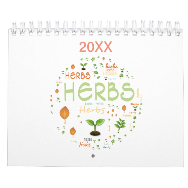 CALENDARIO PERSONALIZADO HERB CALENDAR - 20XX (Reverso)