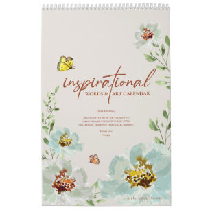 Calendario Personalizado inspirado en palabras inspiradoras y