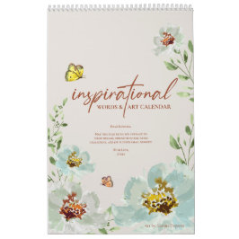 Calendario Personalizado inspirado en palabras inspiradoras y