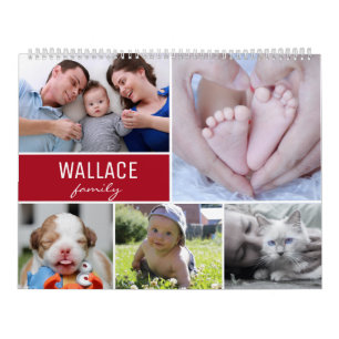 Calendario Personalizado Keepsake Fotos de la familia de Año 