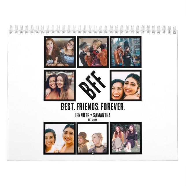 Calendario Personalizado Mejores Amigos Para Siempre Collage  (Tapa)