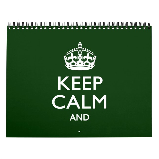 Calendario Personalizado Mensual Mantener CALMA 2025 Su Texto (Tapa)