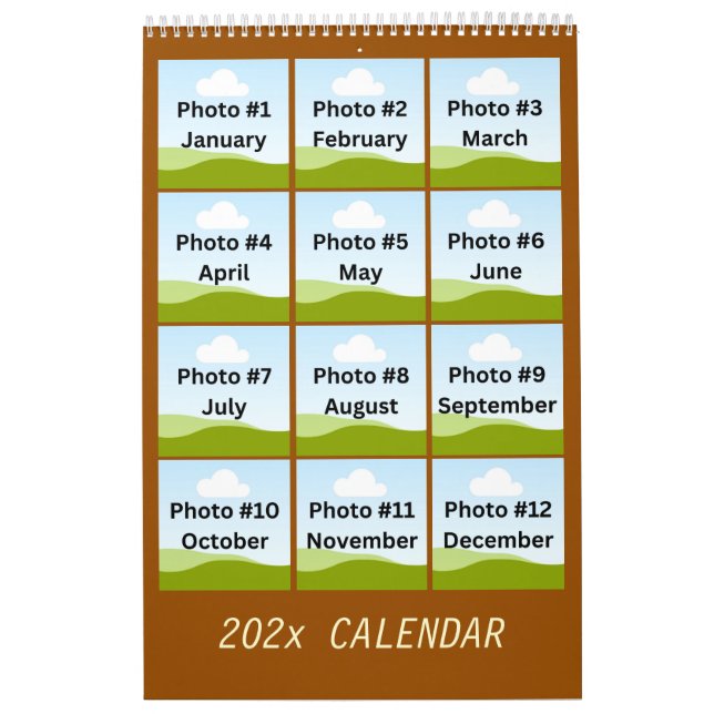 Calendario Personalizado Minimalista simple y moderno de Coll (Tapa)