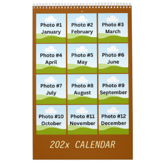 Calendario Personalizado Minimalista simple y moderno de Coll