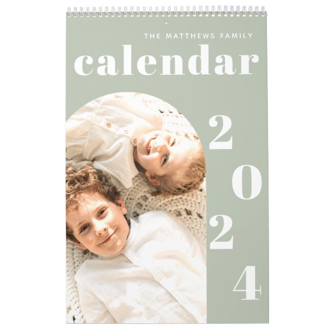 Calendario Personalizado moderno simple planificador fotográf (Tapa)