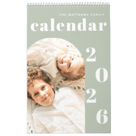 Calendario Personalizado moderno simple planificador fotográf