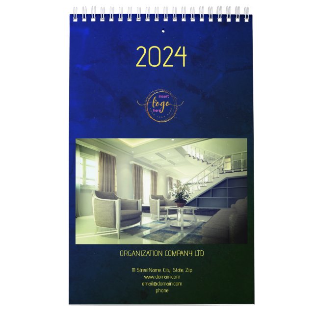 Calendario Personalizado Organización Nombre de foto Empresas (Tapa)