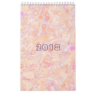 Calendario Personalizado Retro Marble Art