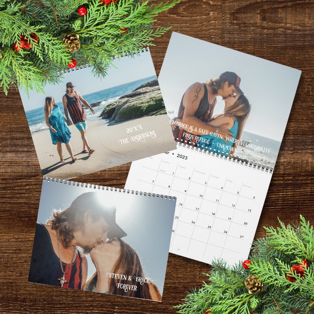 Calendario Personalizado Romántico Love Sayings Parejas Fotos (Subido por el creador)
