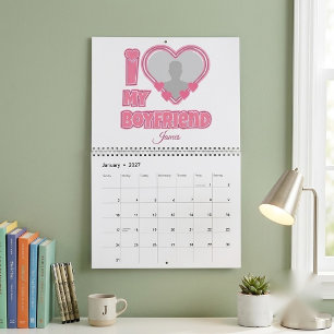 Calendario Personalizado Te Amo Mi Novio – Agregar Foto y Nom