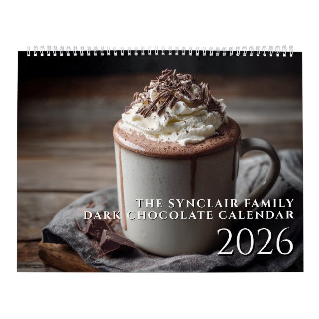 Calendario Personalized Chocolate Dessert Lover Fine Art 2026 (Tapa)
