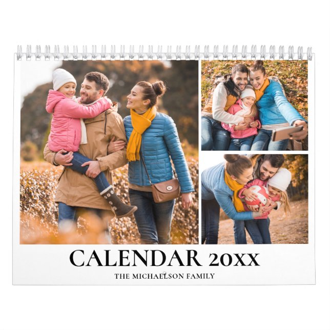 Calendario Personalized Family Photo Collage (Tapa)