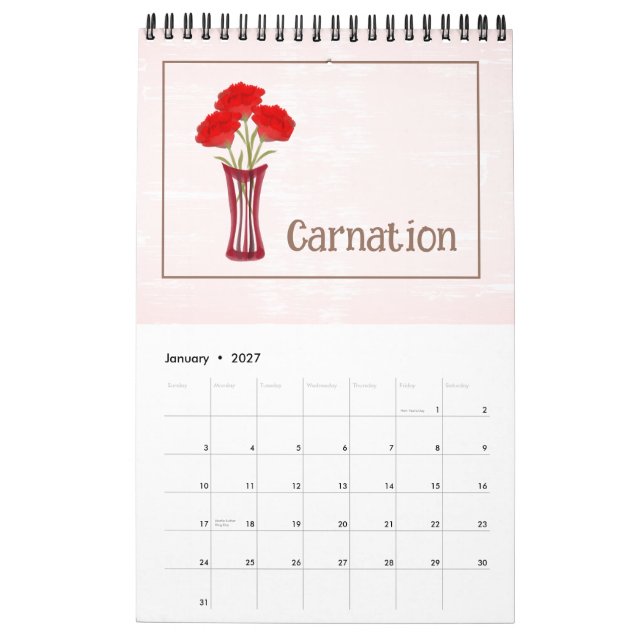 Calendario Personalized Floral Illustrations Calendar (Jan 2027)