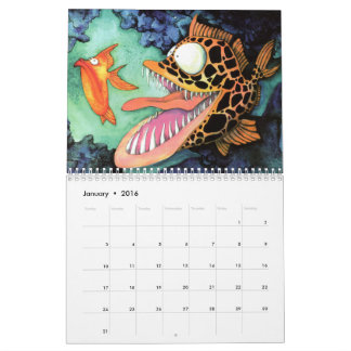 Calendario Pescados con la colección de la actitud por Mike