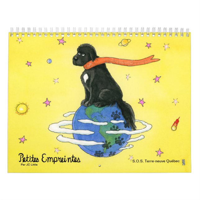 Calendario Petites empreintes - chiens terre neuve (Tapa)