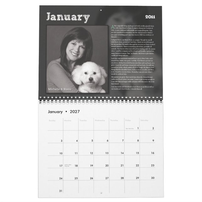 Calendario PetsNPatients 2011 (Jan 2027)