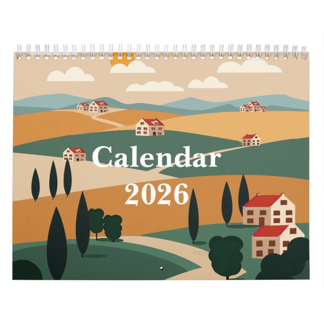 Calendario Picturesque rural landscape (Tapa)