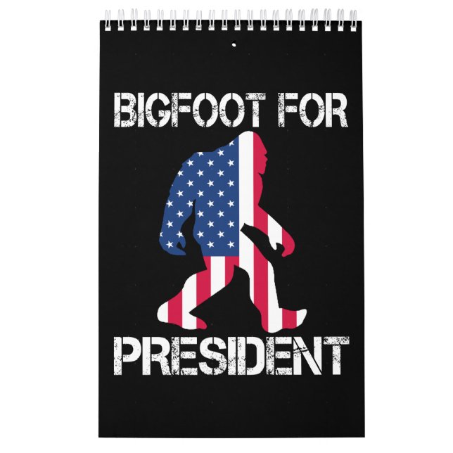 Calendario Pie Grande Para El Presidente Funny Bigfoot (Tapa)