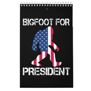 Calendario Pie Grande Para El Presidente Funny Bigfoot