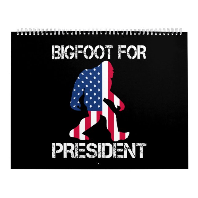 Calendario Pie Grande Para El Presidente Funny Bigfoot (Tapa)