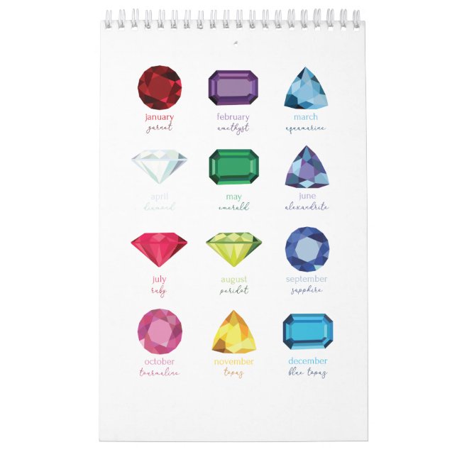 Calendario Piedras preciosas (Tapa)