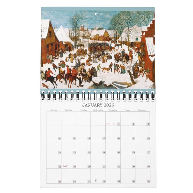 Calendario Pieter Bruegel el pequeño 2016 más viejo (Jan 2026)