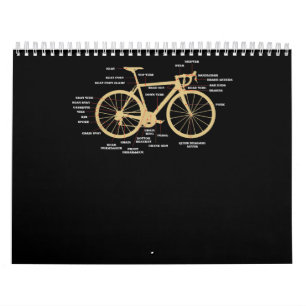 Calendario Piezas de ciclismo de bicicleta Anatomía de carret