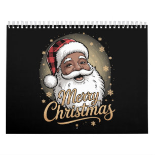 Calendario Pijamas Navideñas Afroamericanas Santa Claus