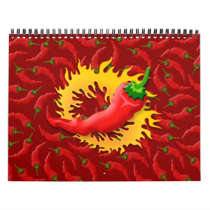 Calendario Pimienta con llama
