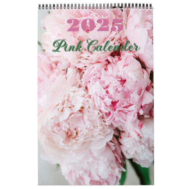 Calendario Pink Floral 2025 Calender (Tapa)