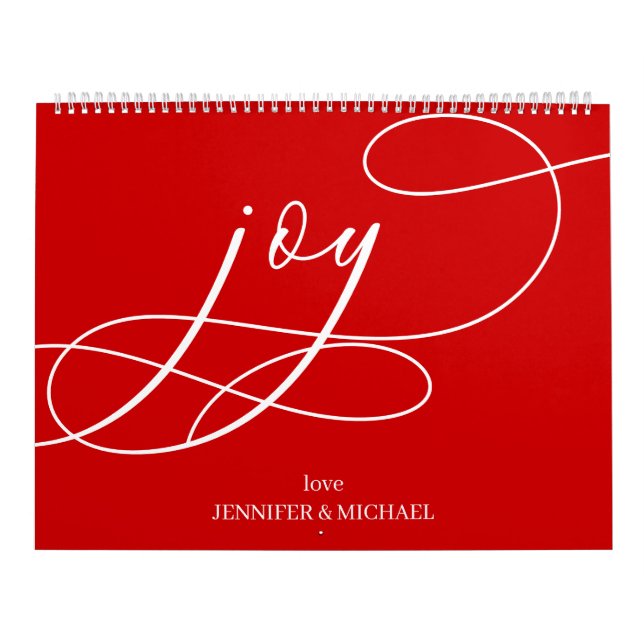 Calendario Pino de Navidad Minimal Joy simple (Tapa)