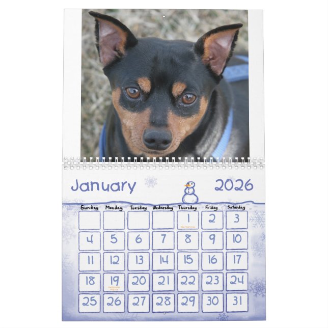 Calendario ¡Pinschers miniatura! (Jan 2026)