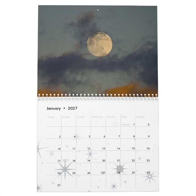 Calendario pintado de los cielos 2010 (Jan 2027)