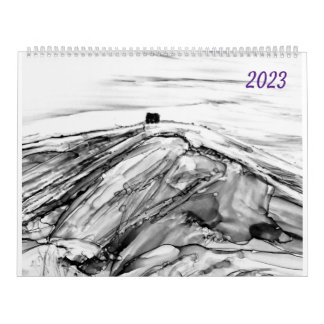 Calendario pintado de paisajes de 2023