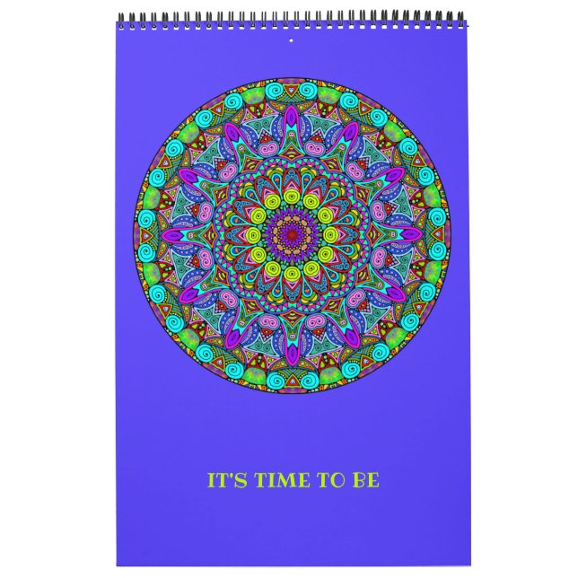 Calendario Pintado manual Mandala Clock Face 4 (Tapa)