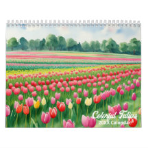 Pintura de color Tulipanes Flora colorida