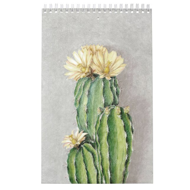 Calendario Pintura de flor de cactus (Tapa)