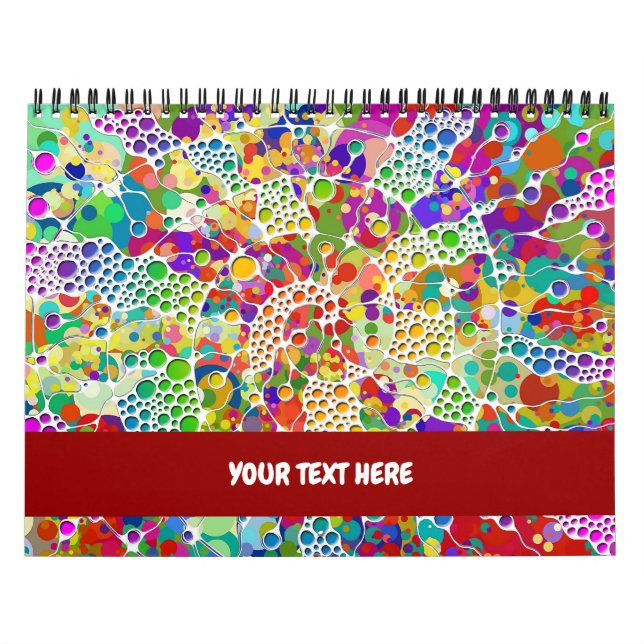 Calendario Pintura de mano de puntos coloridos espirales 2 (Tapa)