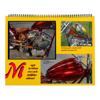 Calendario Pintura de motocicleta de gran tamaño de la locura