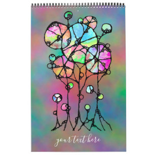 Calendario Pintura manual - Resumen de grupo de árbol 3