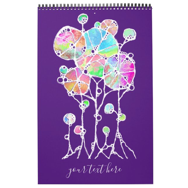 Calendario Pintura manual - Resumen del grupo de árbol 4 (Tapa)
