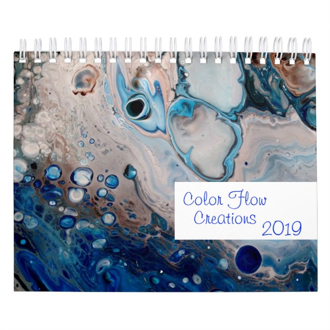 Calendario Pinturas abstractas acrílicas fluidas Arte moderno (Tapa)