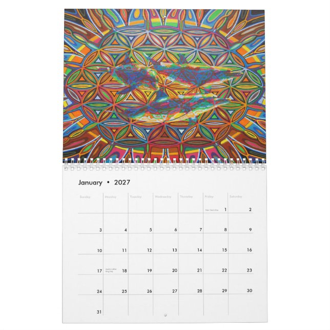 Calendario Pinturas de acrílico de Karmym (Jan 2027)