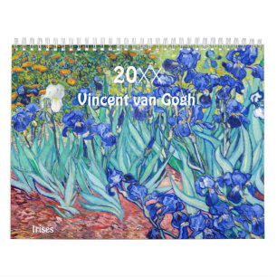 Calendario Pinturas de arte fino de Vincent van Gogh con liri