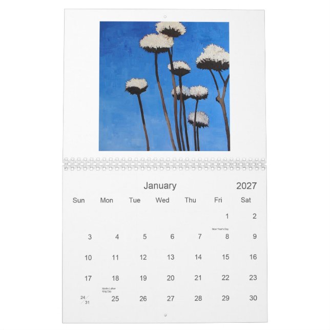Calendario Pinturas de la pluma de Lisa (Jan 2027)