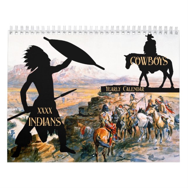 Calendario Pinturas de óleo salvaje del Oeste de los Indios V (Tapa)